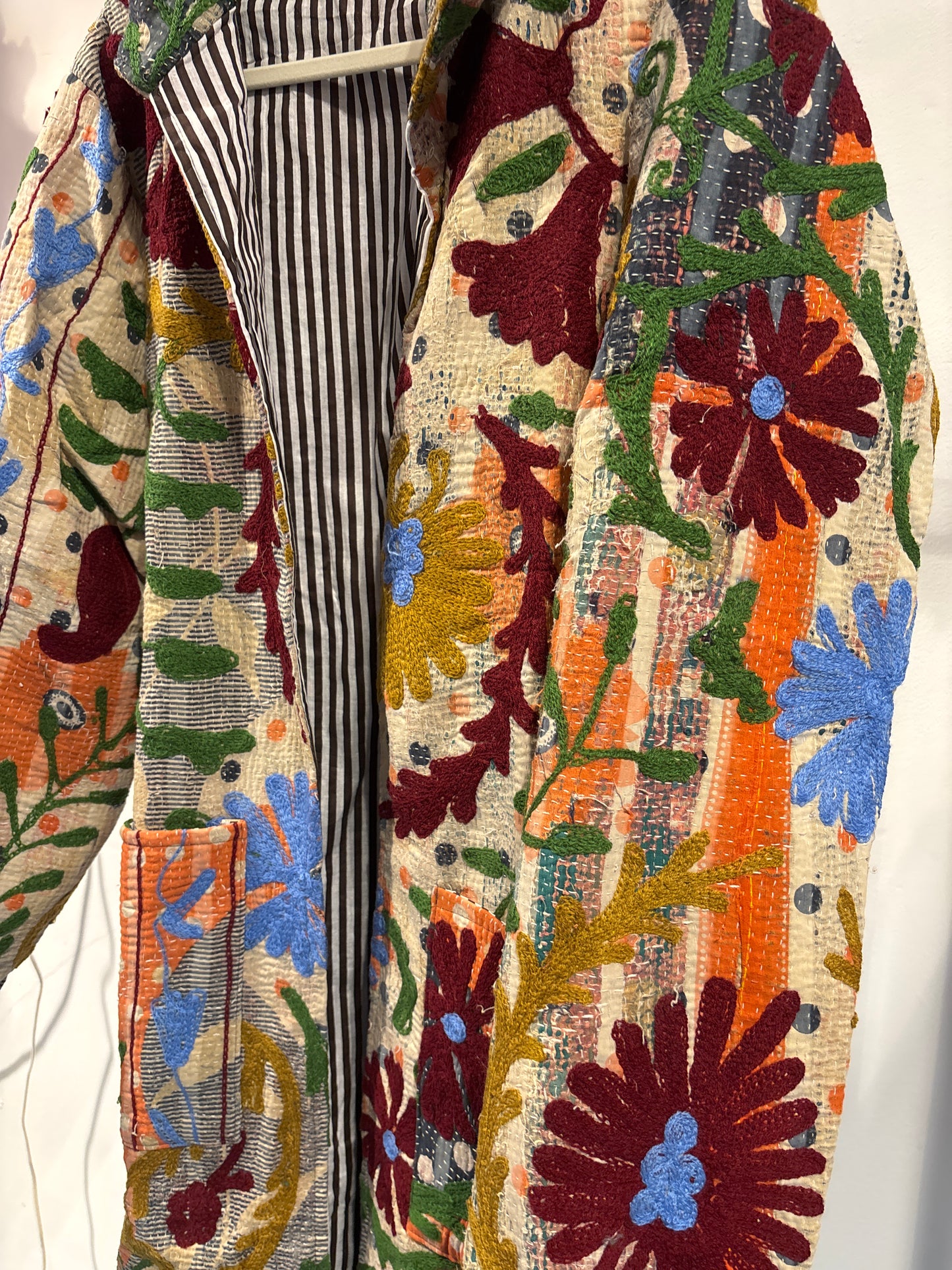 Lange katoenen Kantha