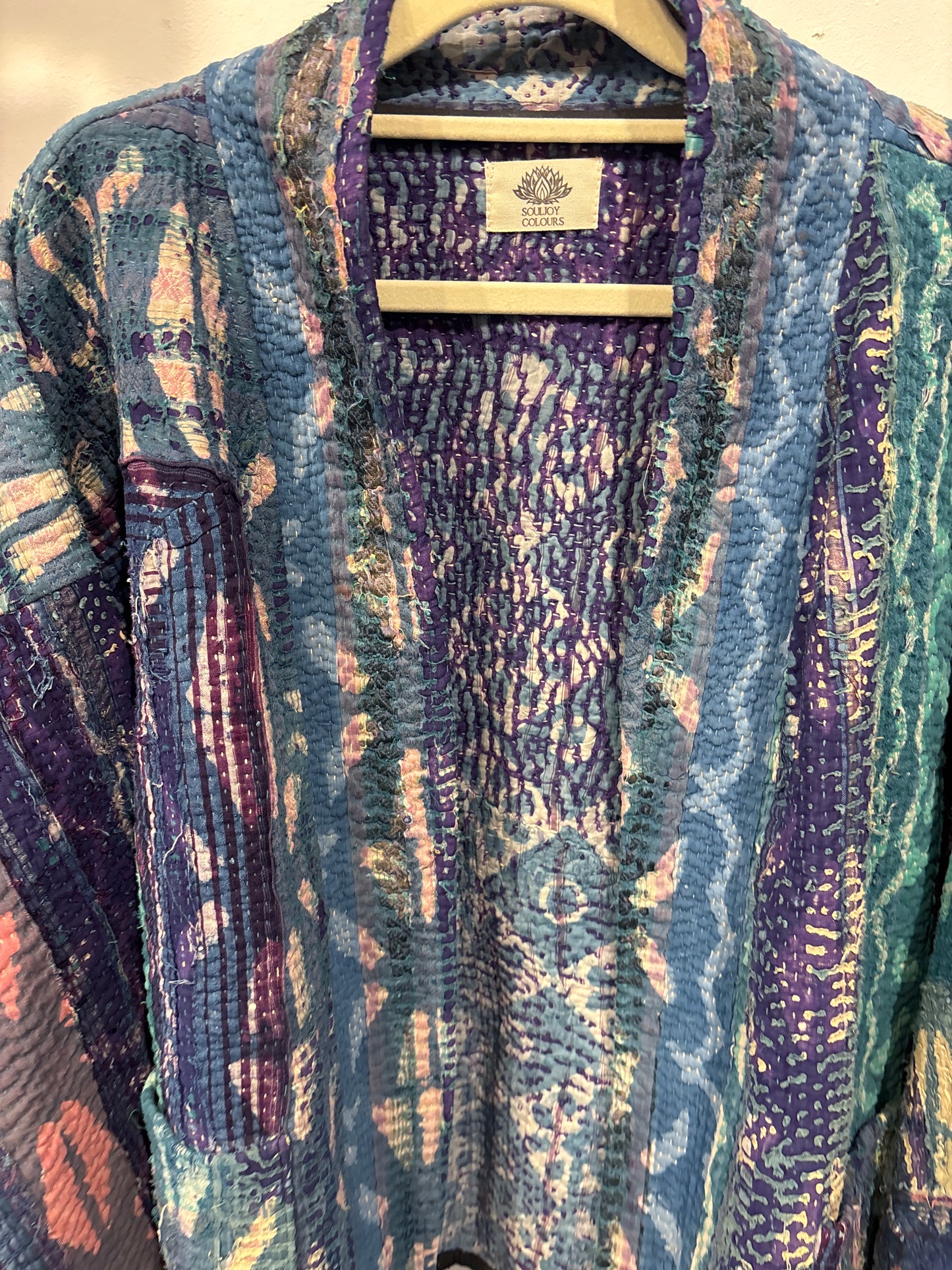 Kantha Blockprint jas-2 kanten