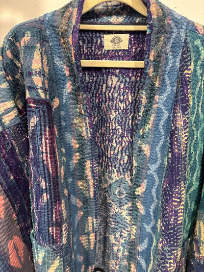 Kantha Blockprint jas-2 kanten