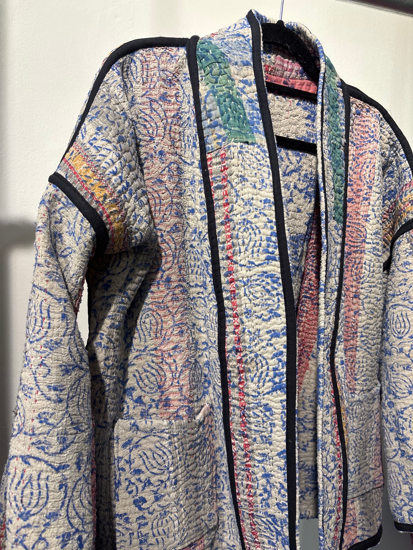 Kantha Blockprint jas-2 kanten