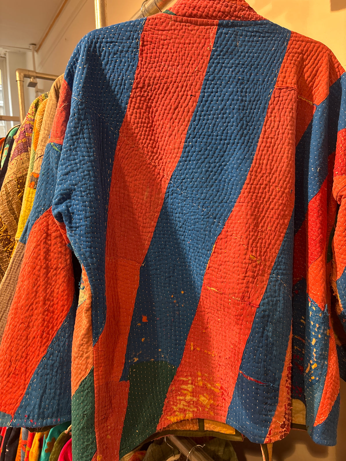 Kantha Blockprint jas-2 kanten