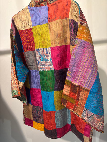 Zijden Kantha kimono jas