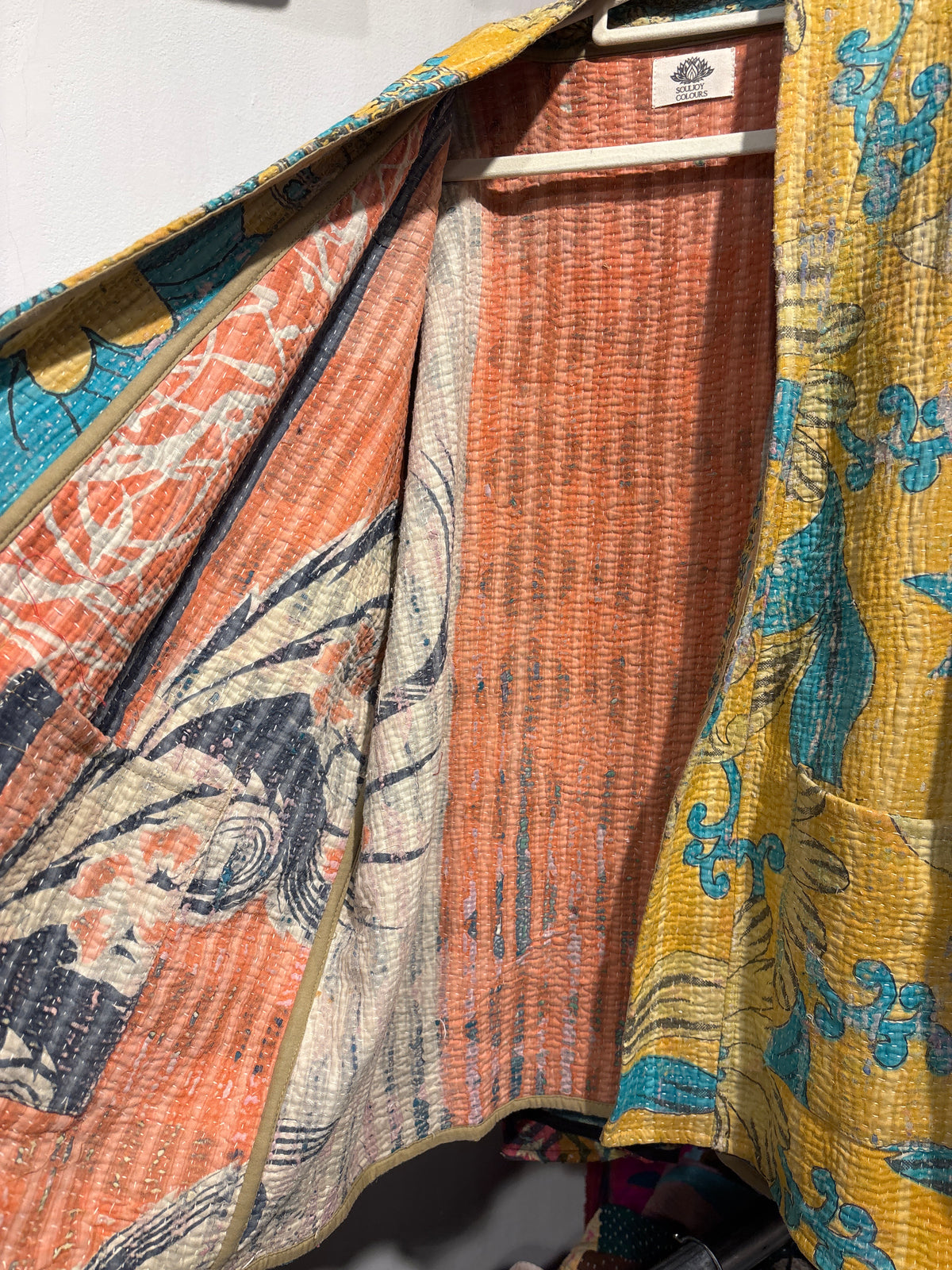 Kantha Blockprint jas-2 kanten