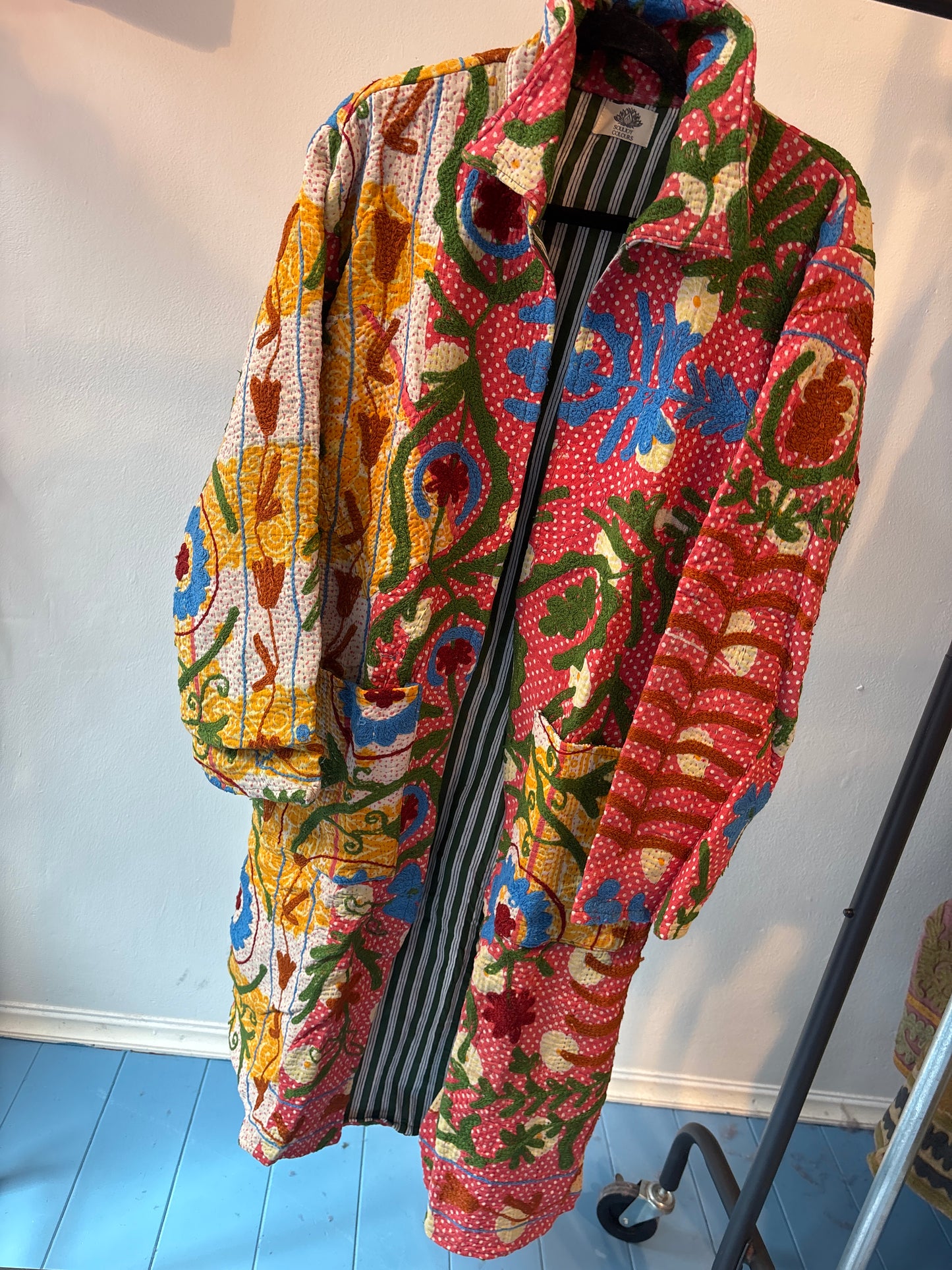 Lange katoenen Kantha