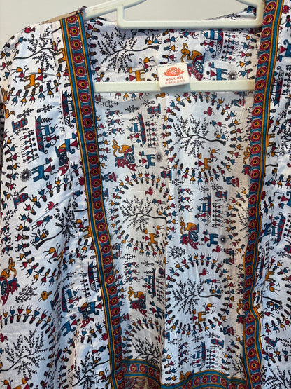 Zijden kimono halflang
