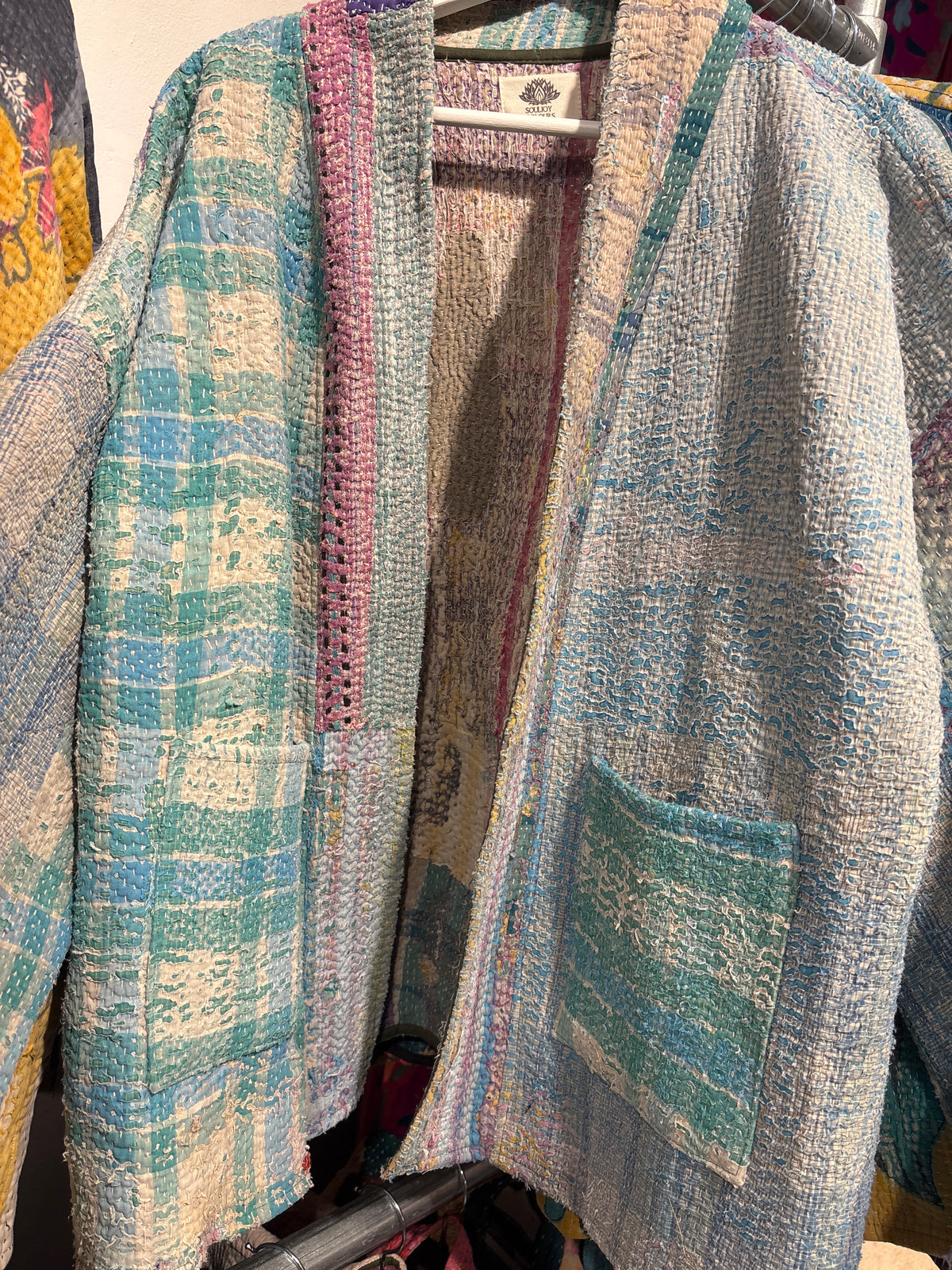 Kantha Blockprint jas-2 kanten