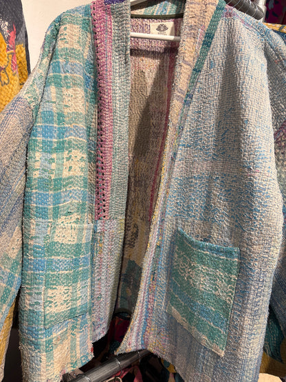 Kantha Blockprint jas-2 kanten