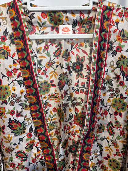 Zijden kimono halflang