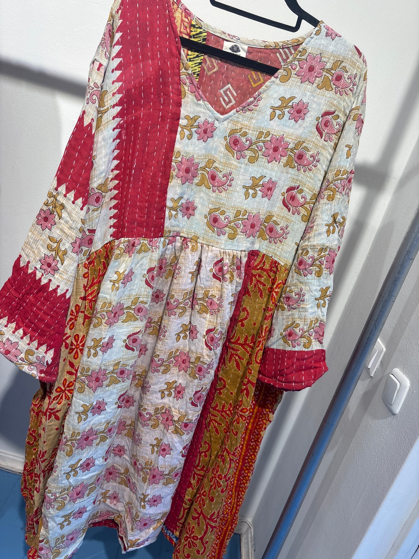 Kantha jurk lang- groot