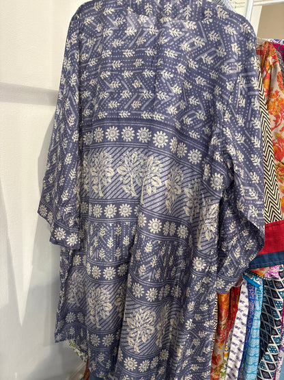 Zijden kimono halflang
