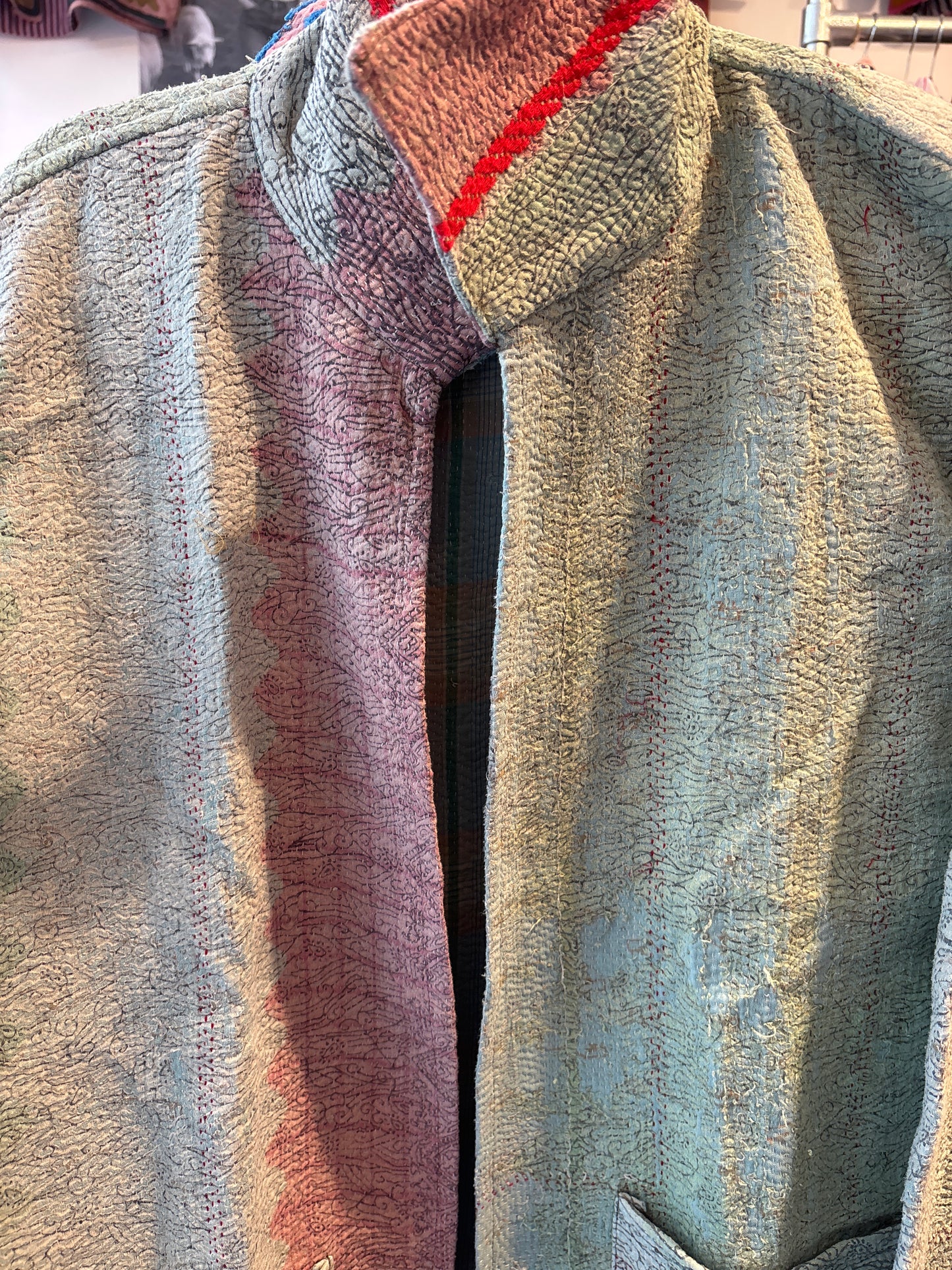 Lange katoenen Kantha