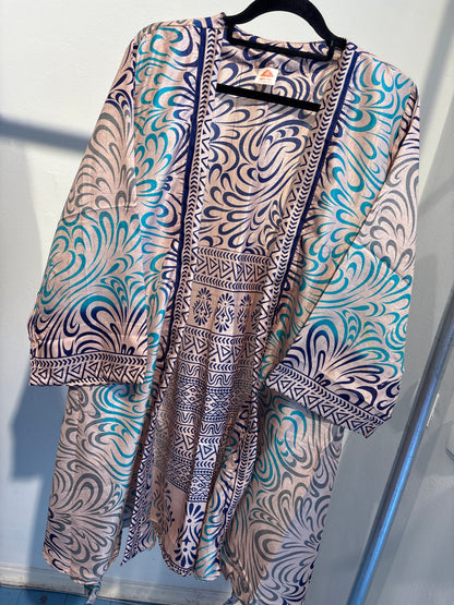 Zijden kimono halflang