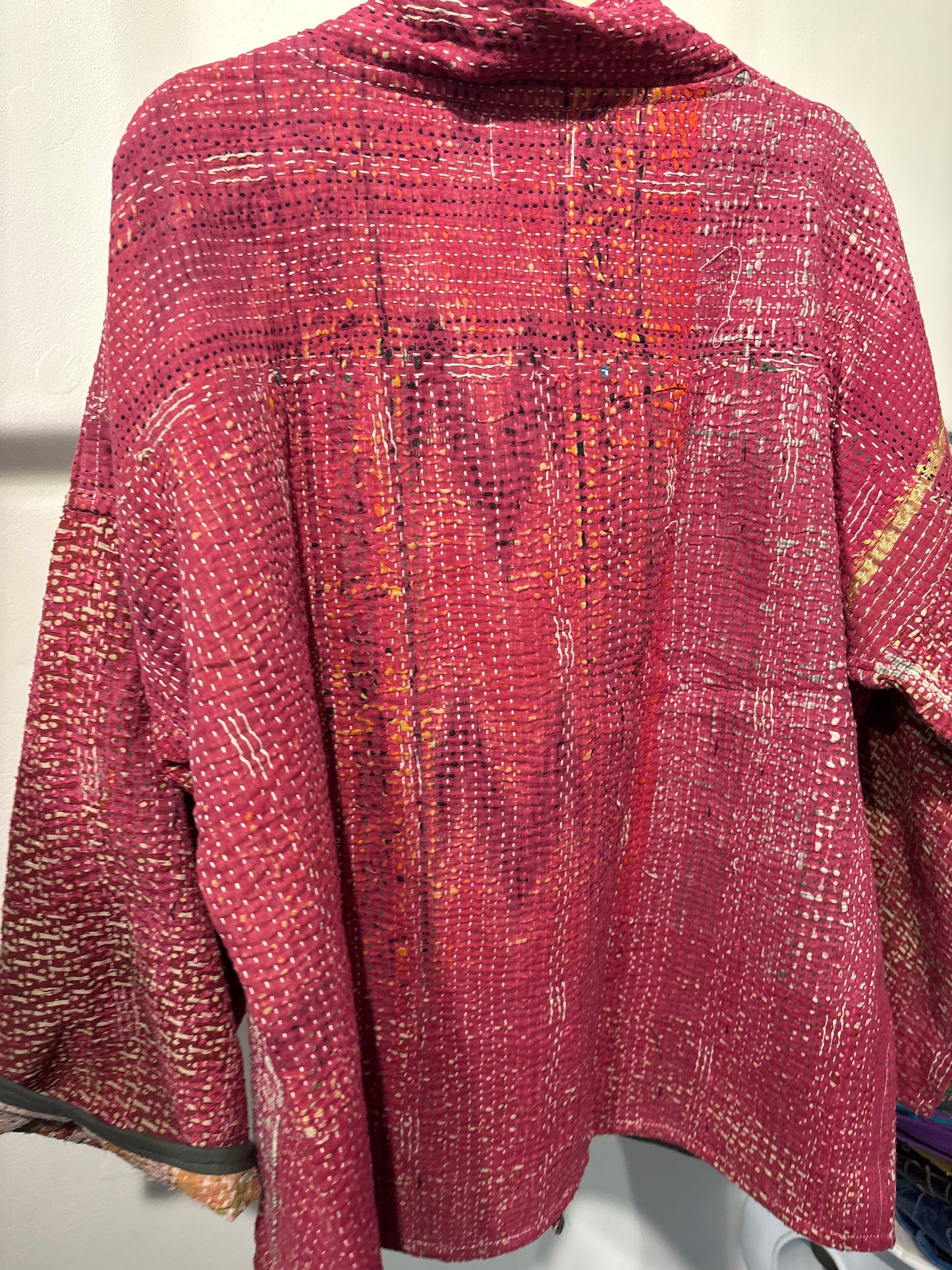 Kantha Blockprint jas-2 kanten