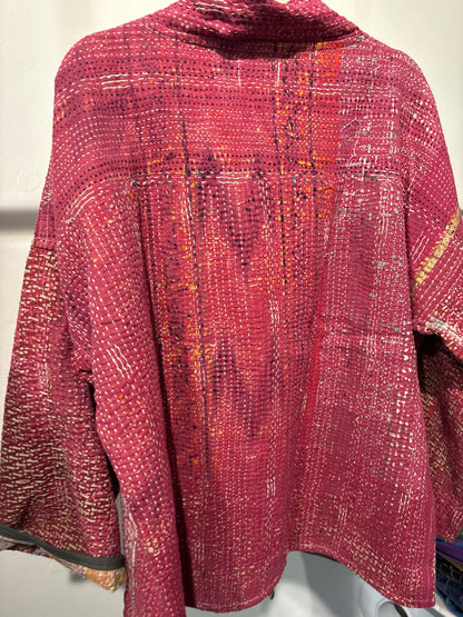 Kantha Blockprint jas-2 kanten