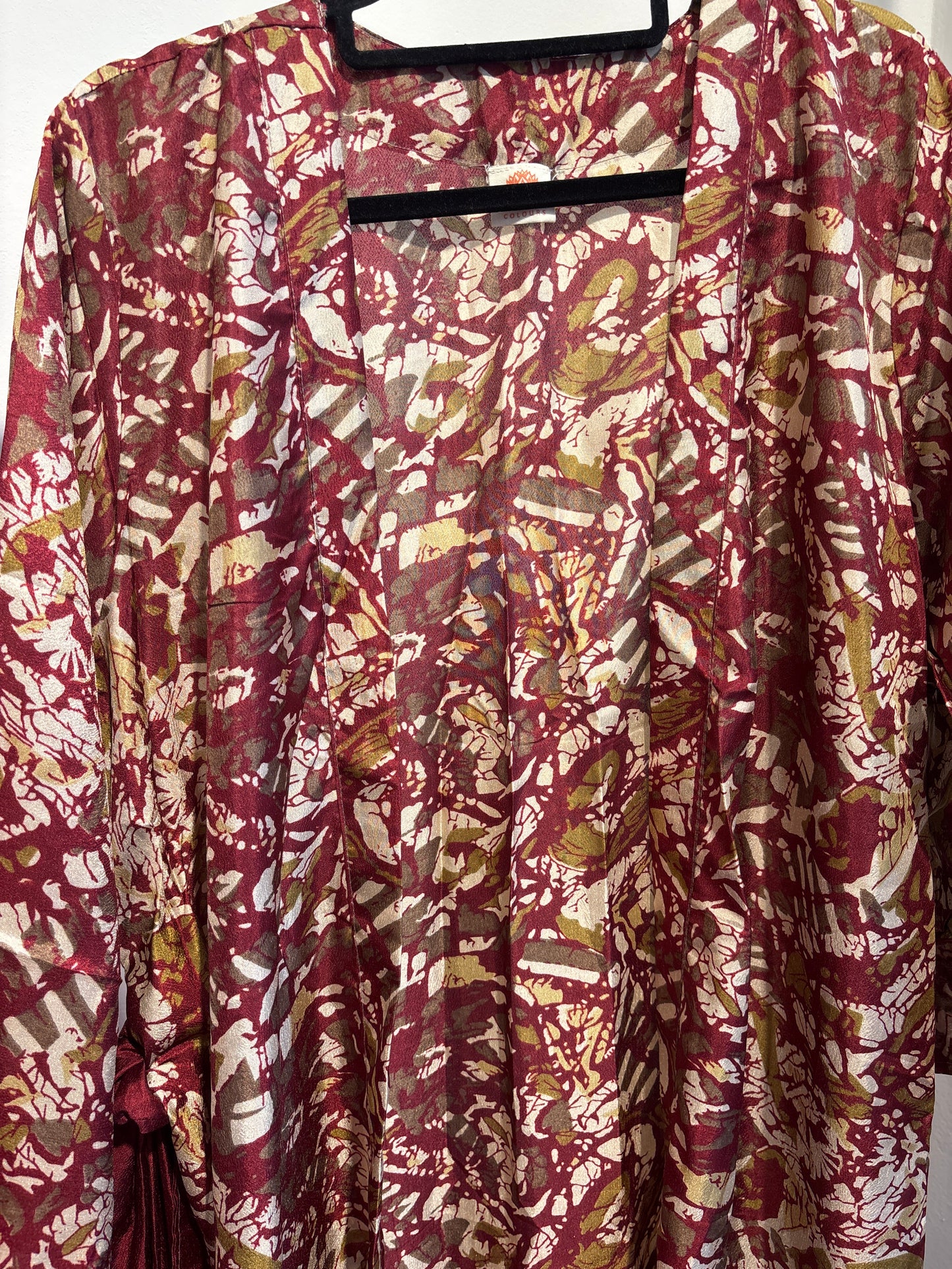 Recycled silk kimono lang