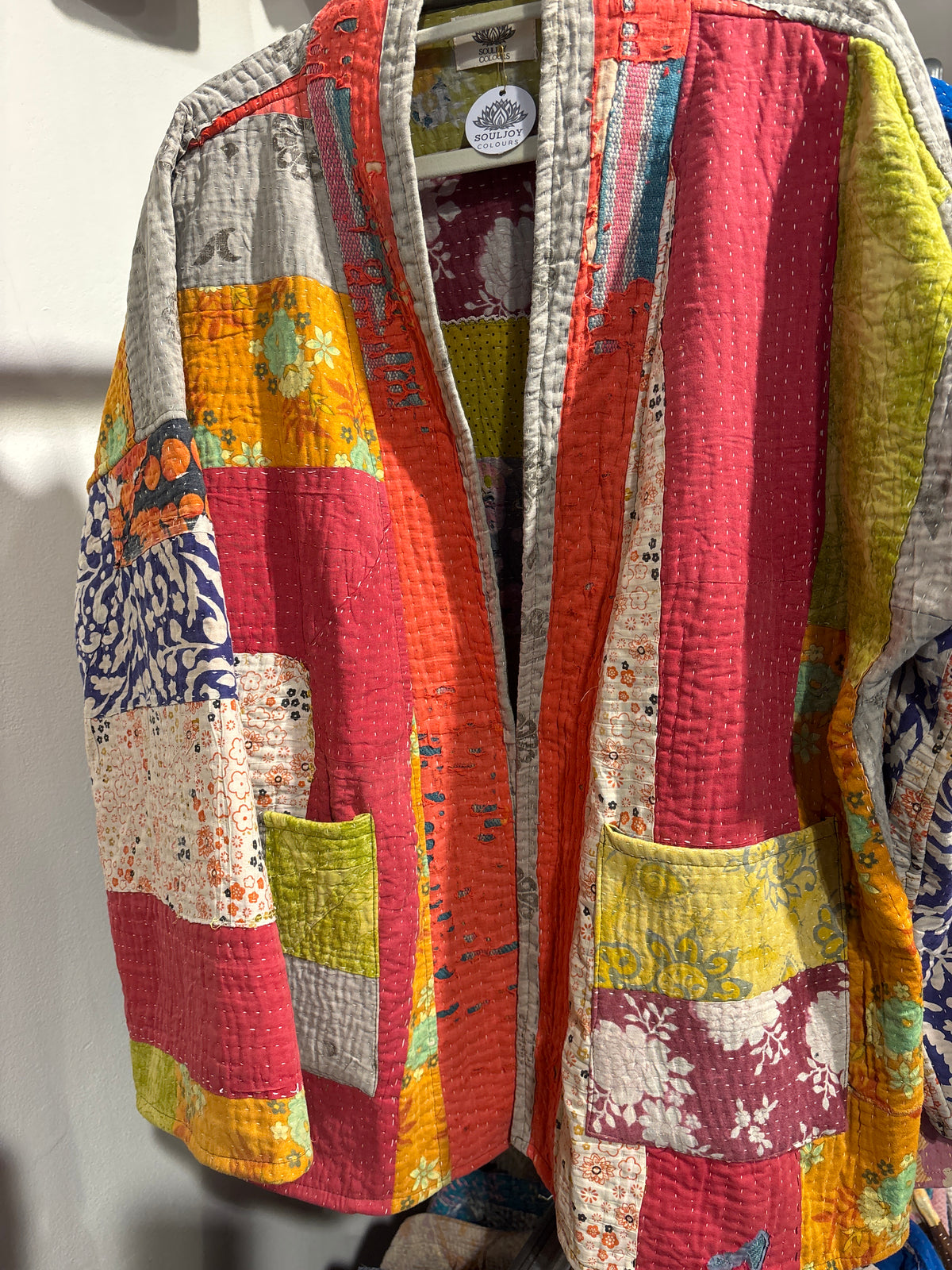 Kantha Blockprint jas-2 kanten l