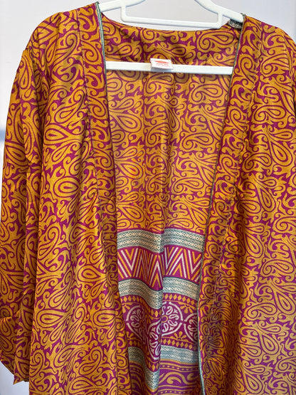 Zijden kimono halflang
