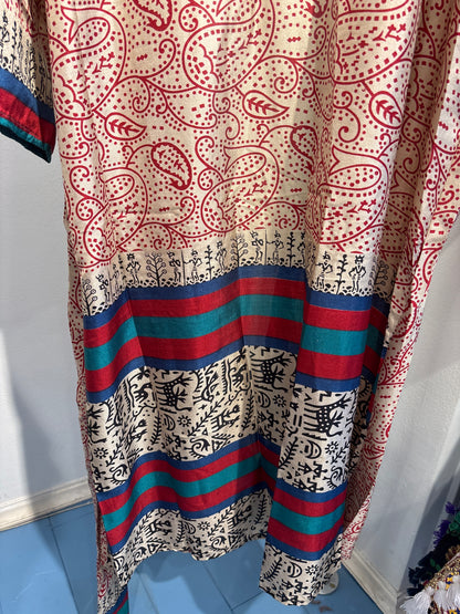Recycled silk kimono lang