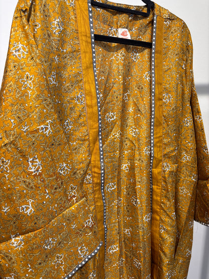 Recycled silk kimono lang