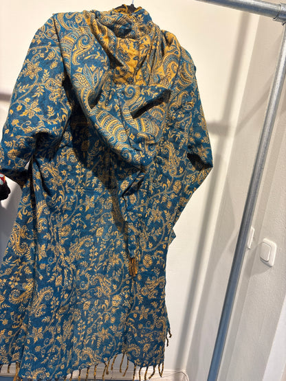 Paisley aqua Vest lang