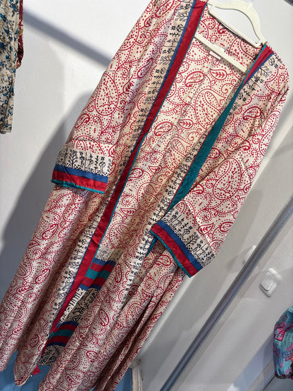 Recycled silk kimono lang