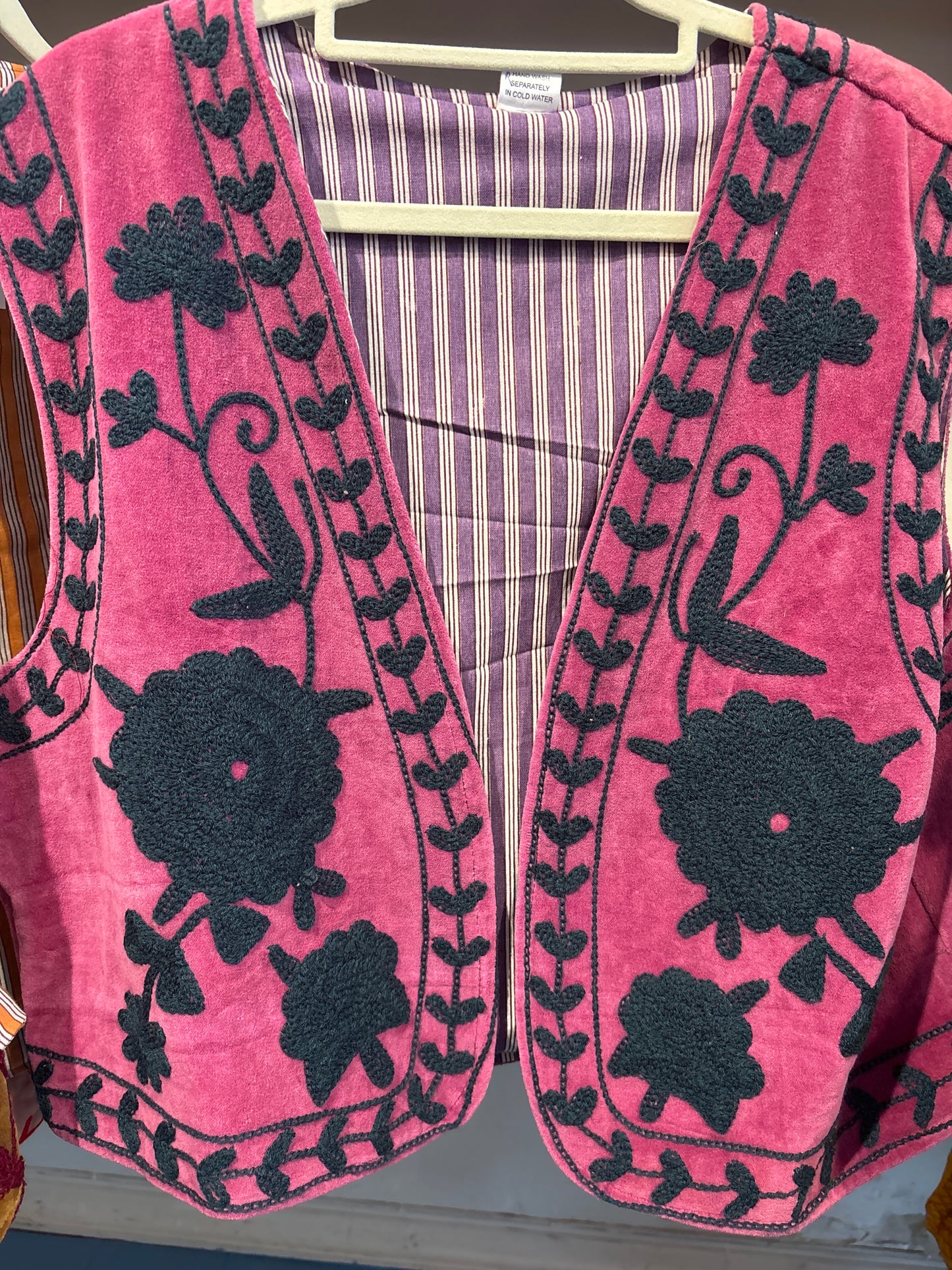 Gilet fluweel suzani-ruim