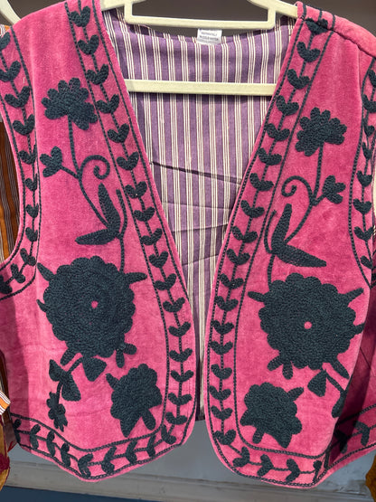 Gilet fluweel suzani-ruim