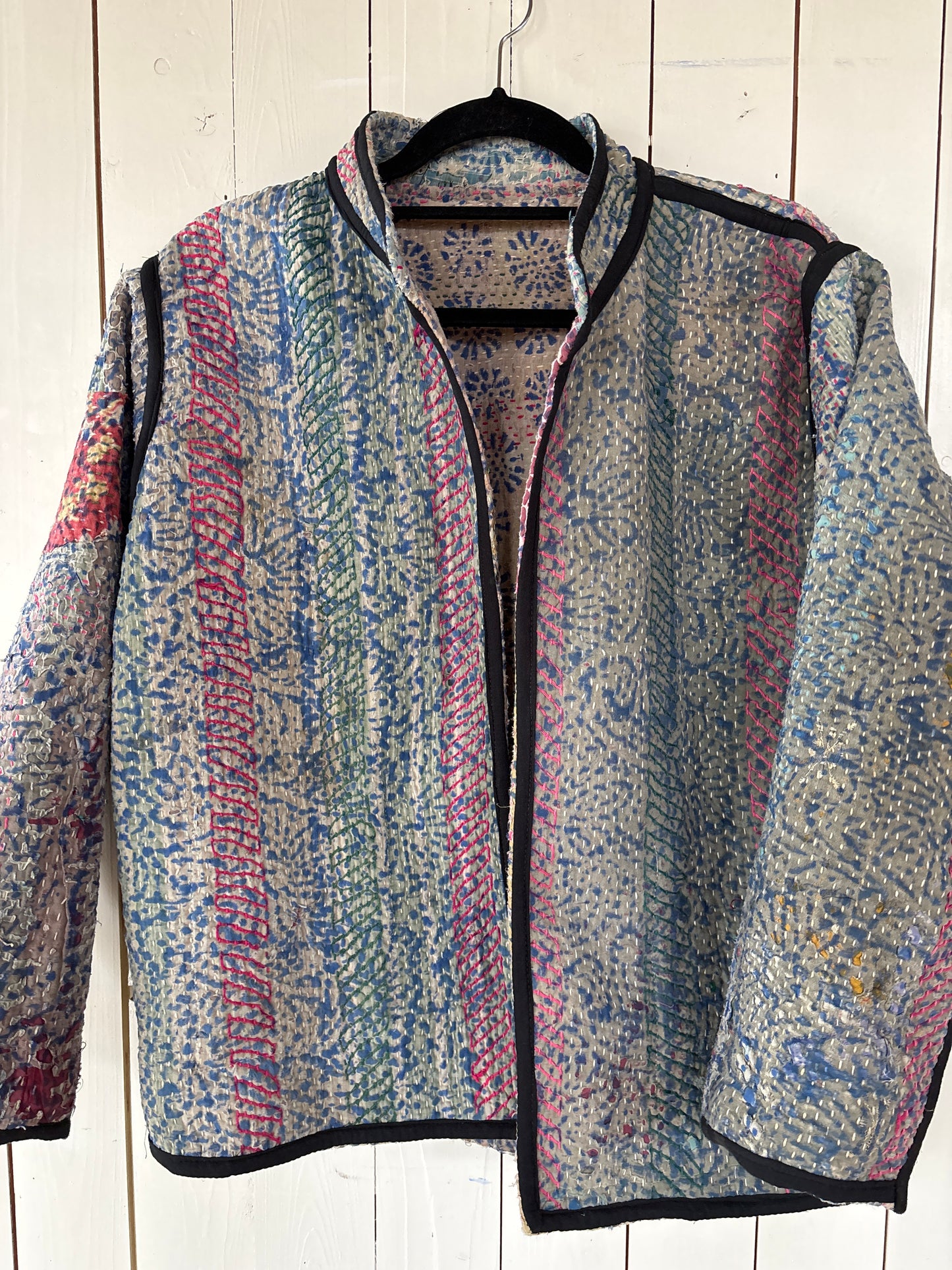 Kantha Blockprint jas - 2 kanten