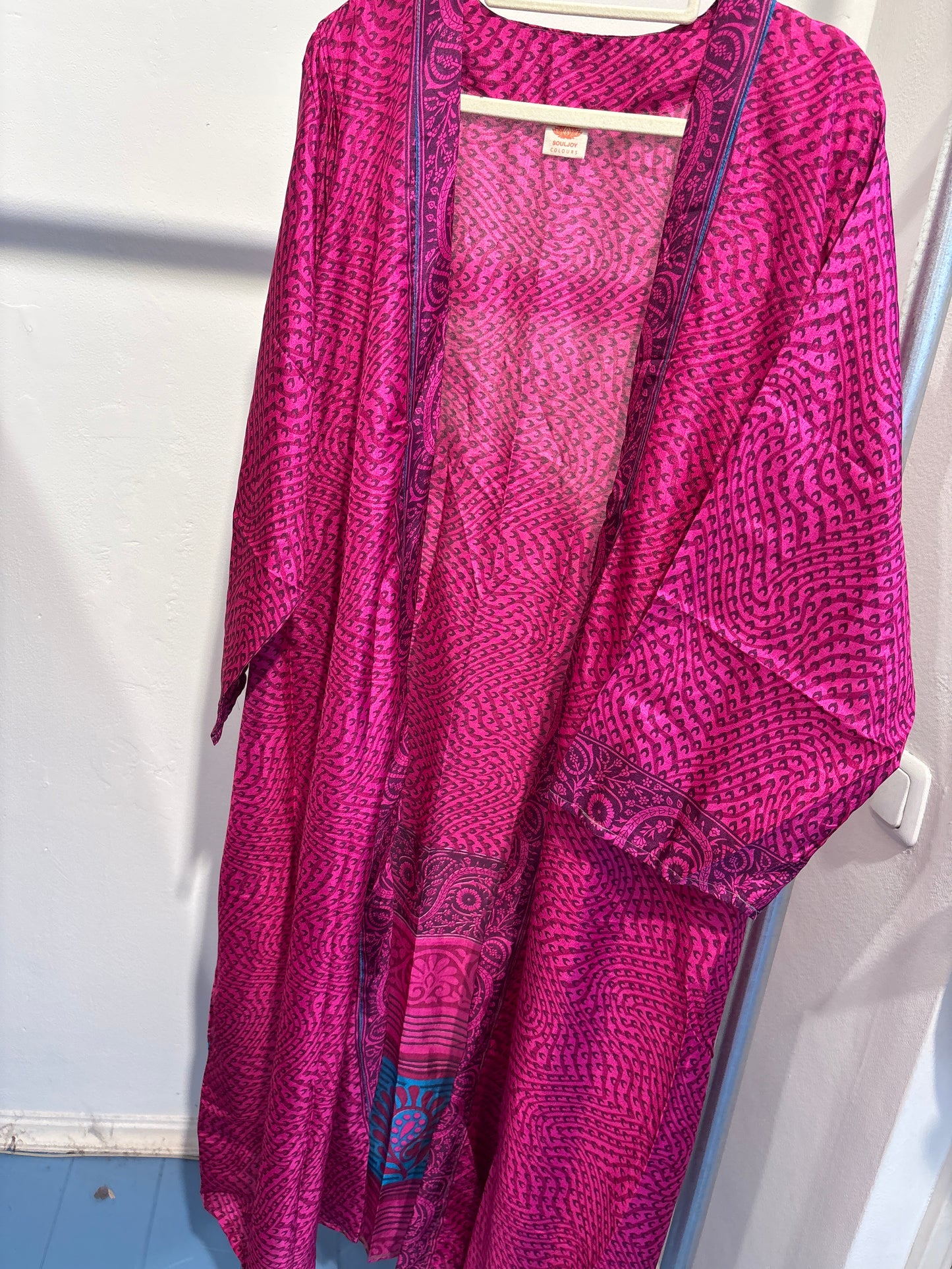 Recycled silk kimono lang