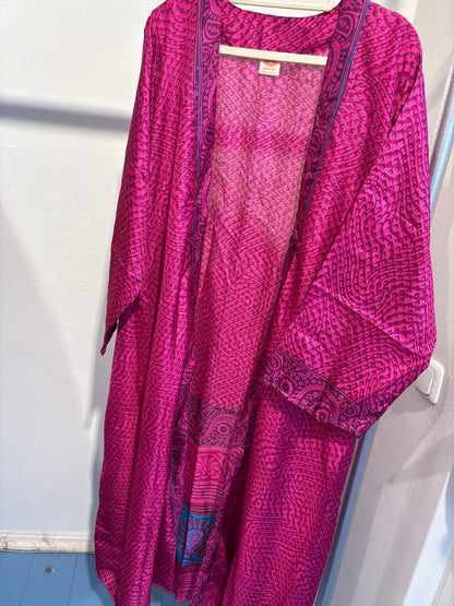 Recycled silk kimono lang
