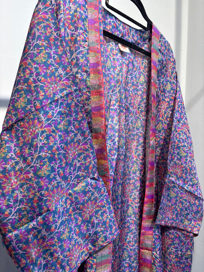 Recycled silk kimono lang