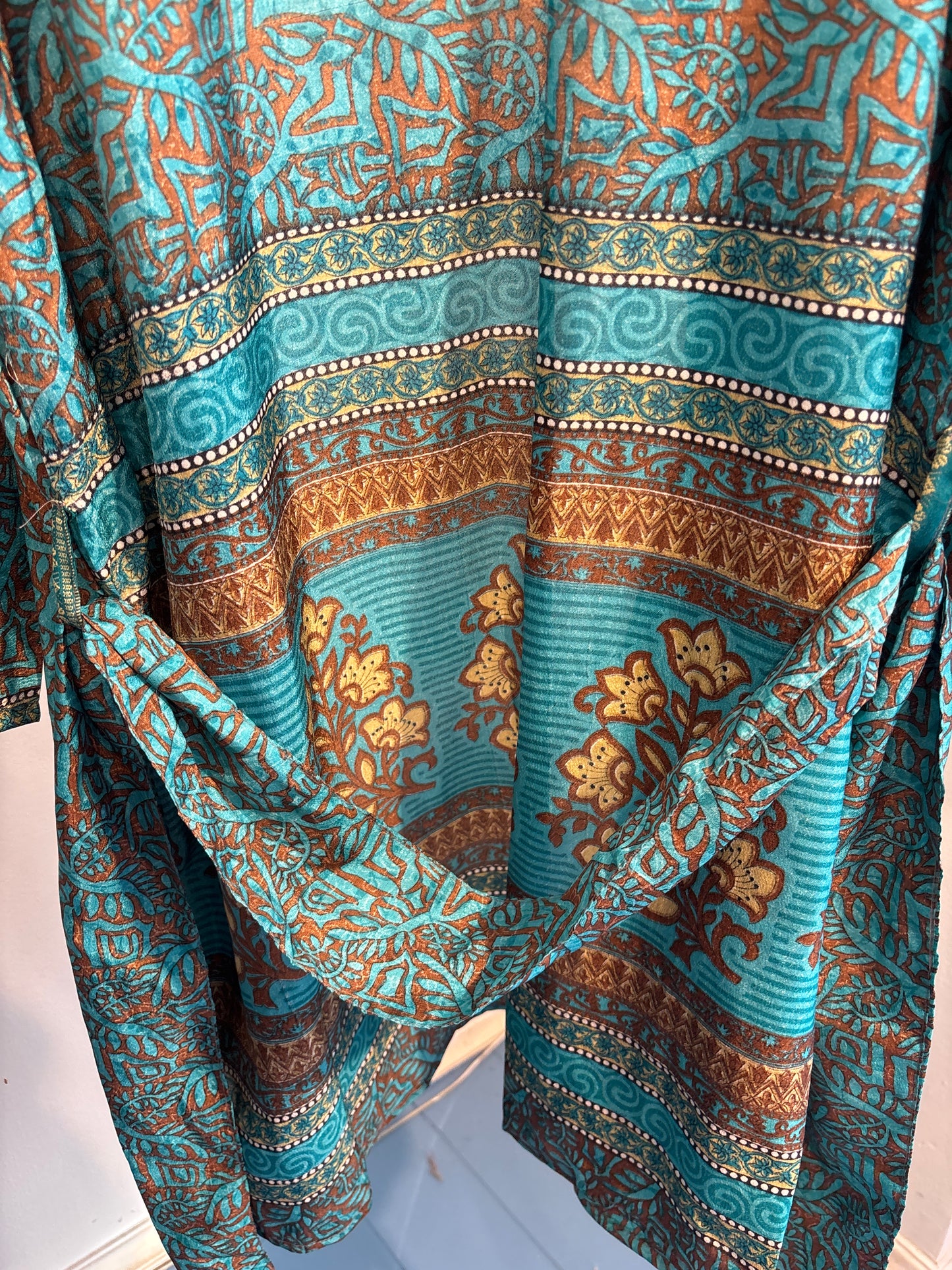 Zijden kimono halflang