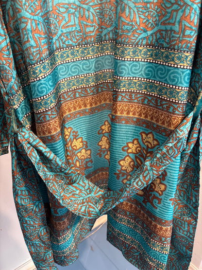 Zijden kimono halflang