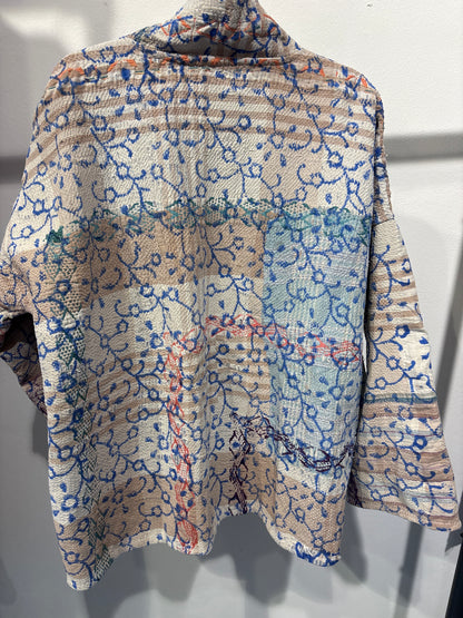 Kantha Blockprint jas-2 kanten