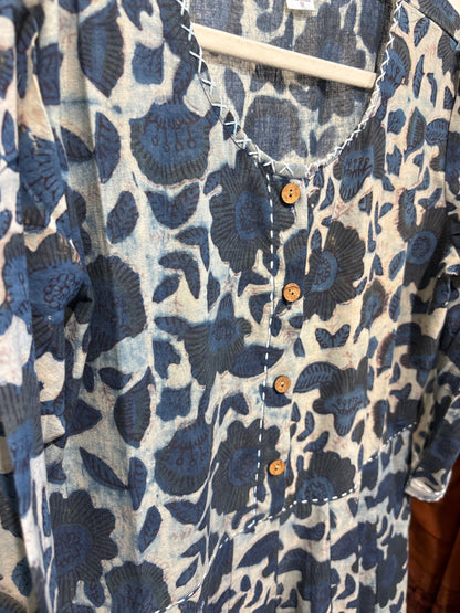 Blockprint jurk