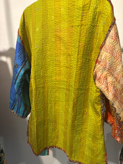 Zijden Kantha kimono jas
