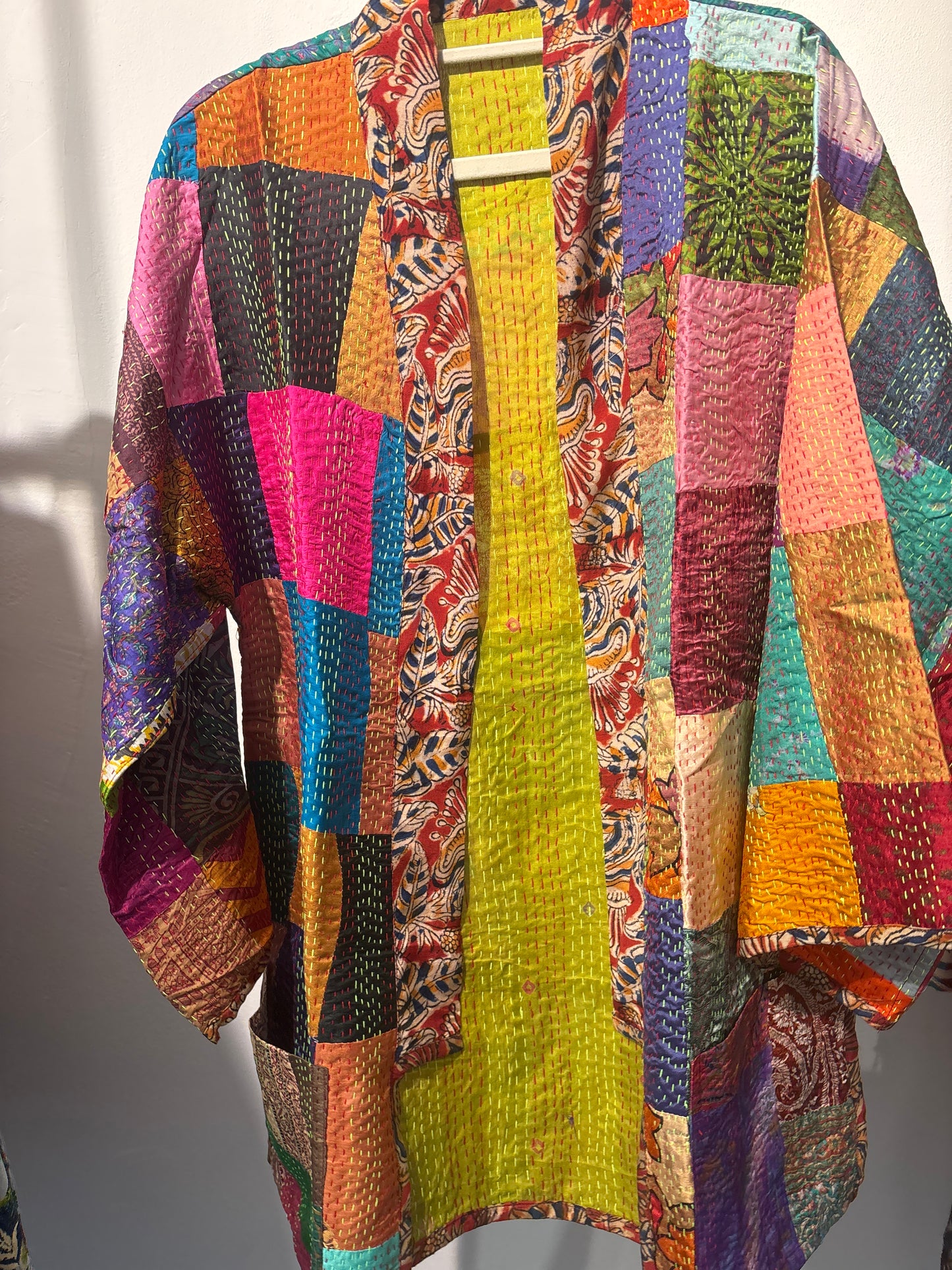Zijden Kantha kimono jas