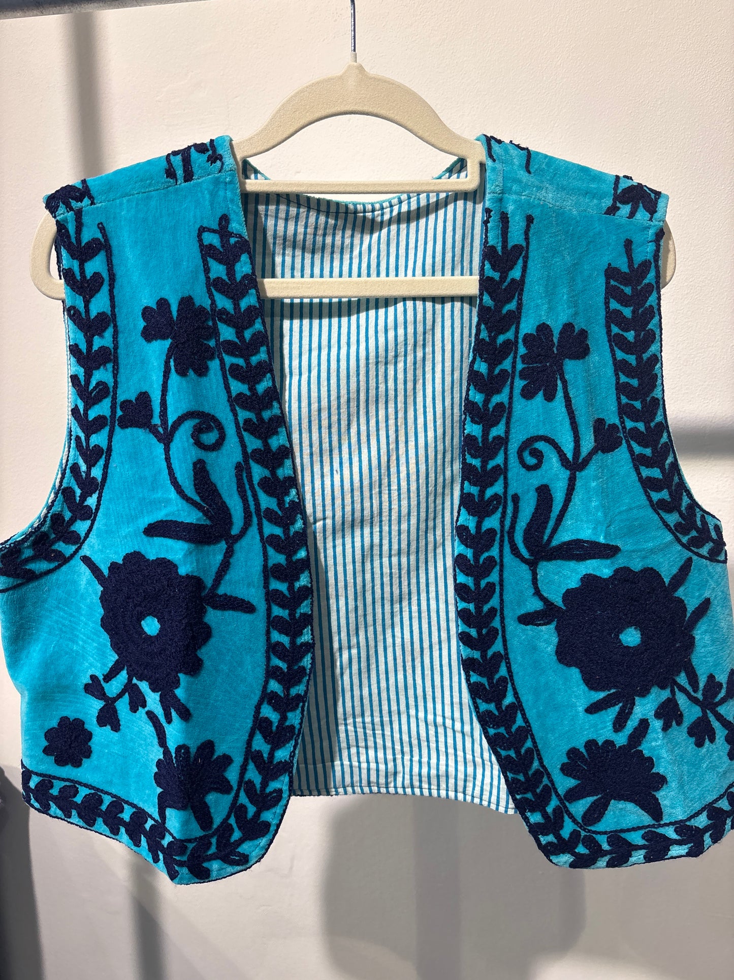 Gilet fluweel suzani-klein