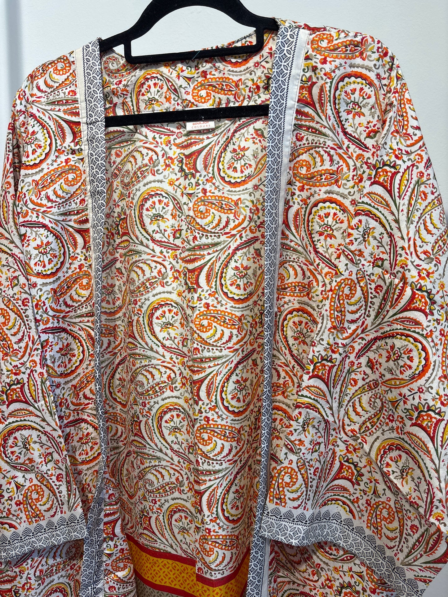 Recycled silk kimono lang