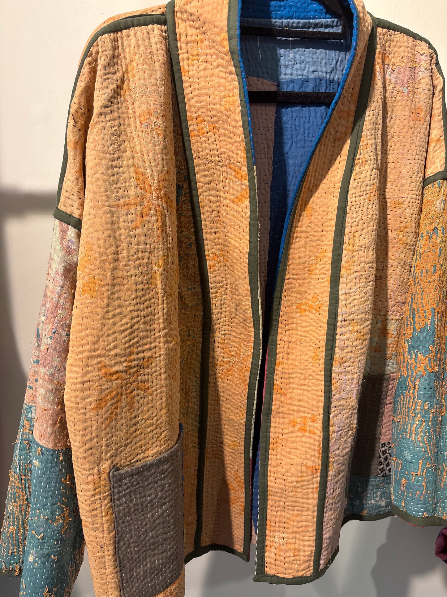 Kantha Blockprint jas-2 kanten