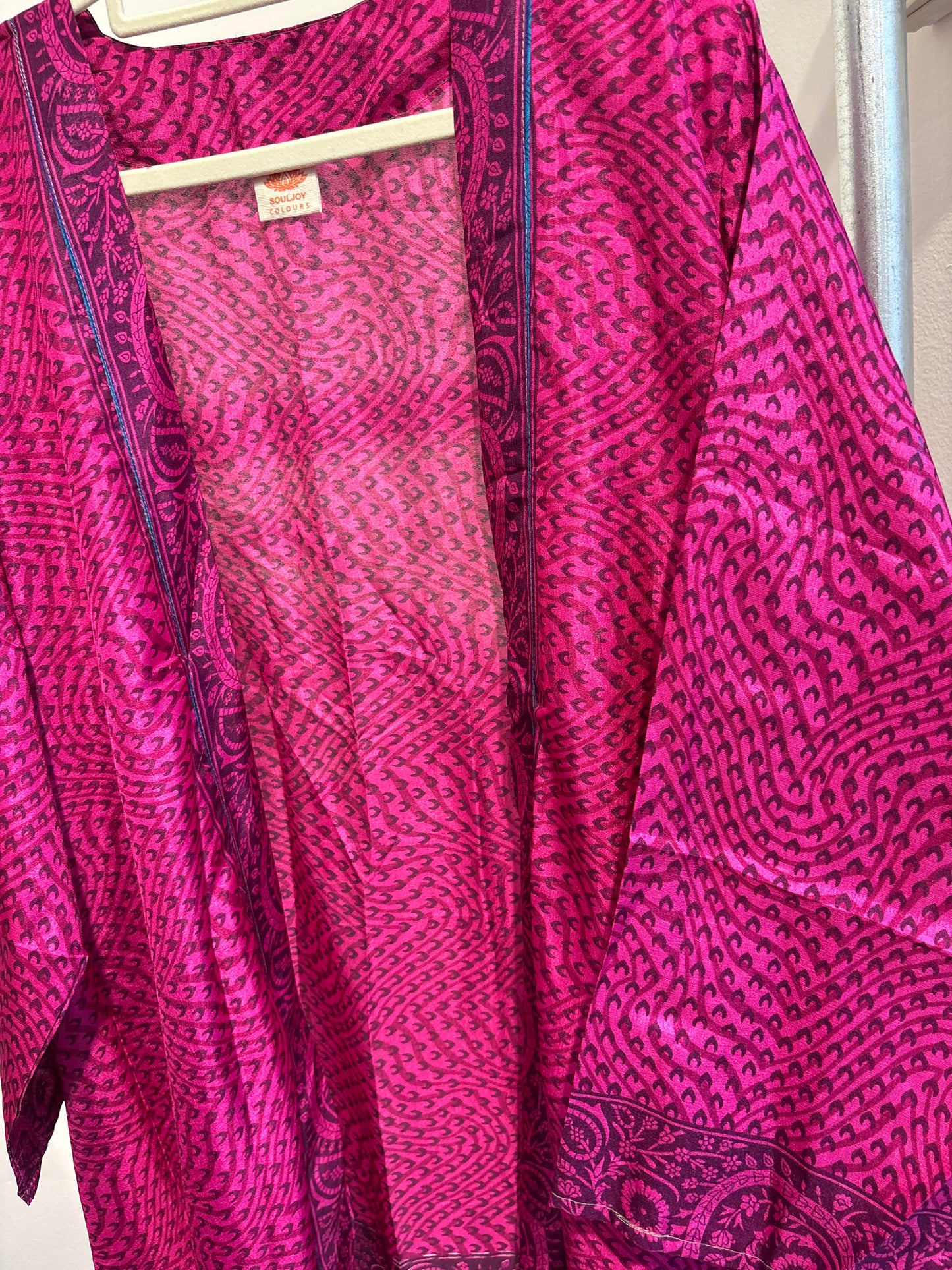 Recycled silk kimono lang