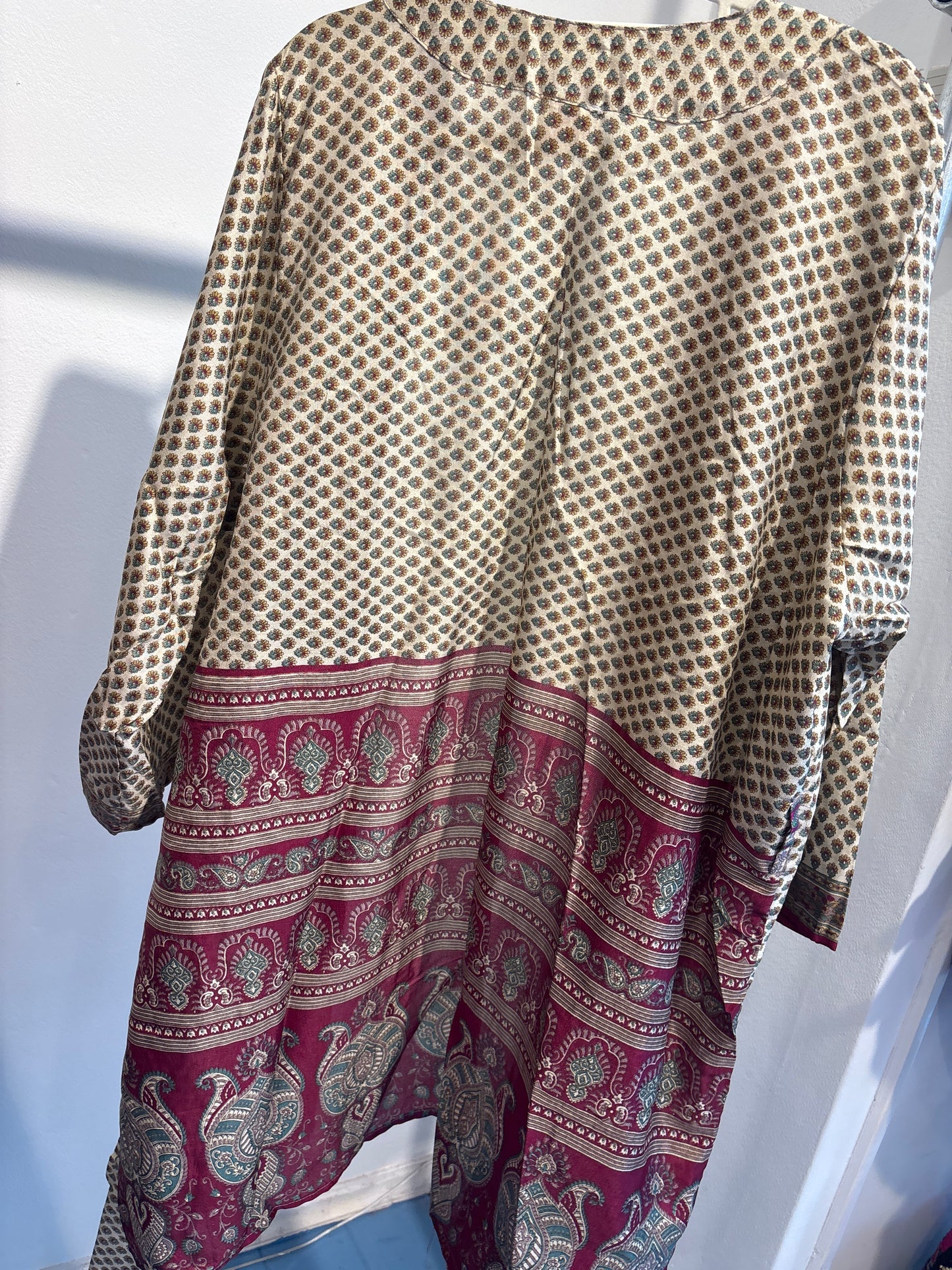 Zijden kimono halflang