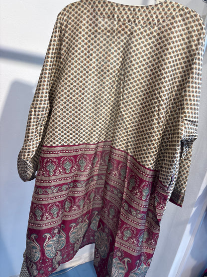 Zijden kimono halflang