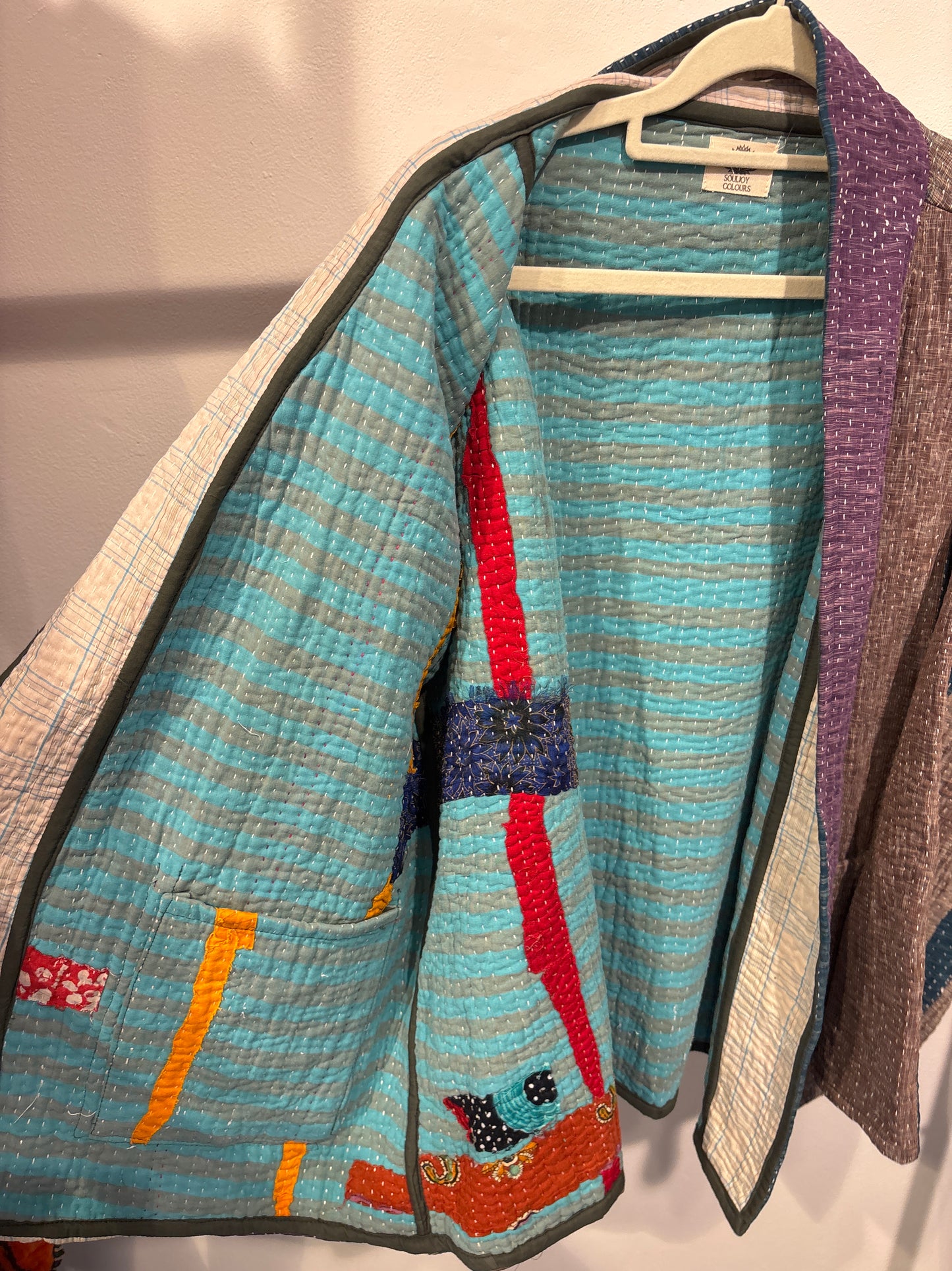 Kantha Blockprint jas-2 kanten