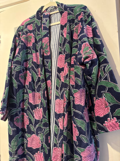 Lange fluwelen kimono