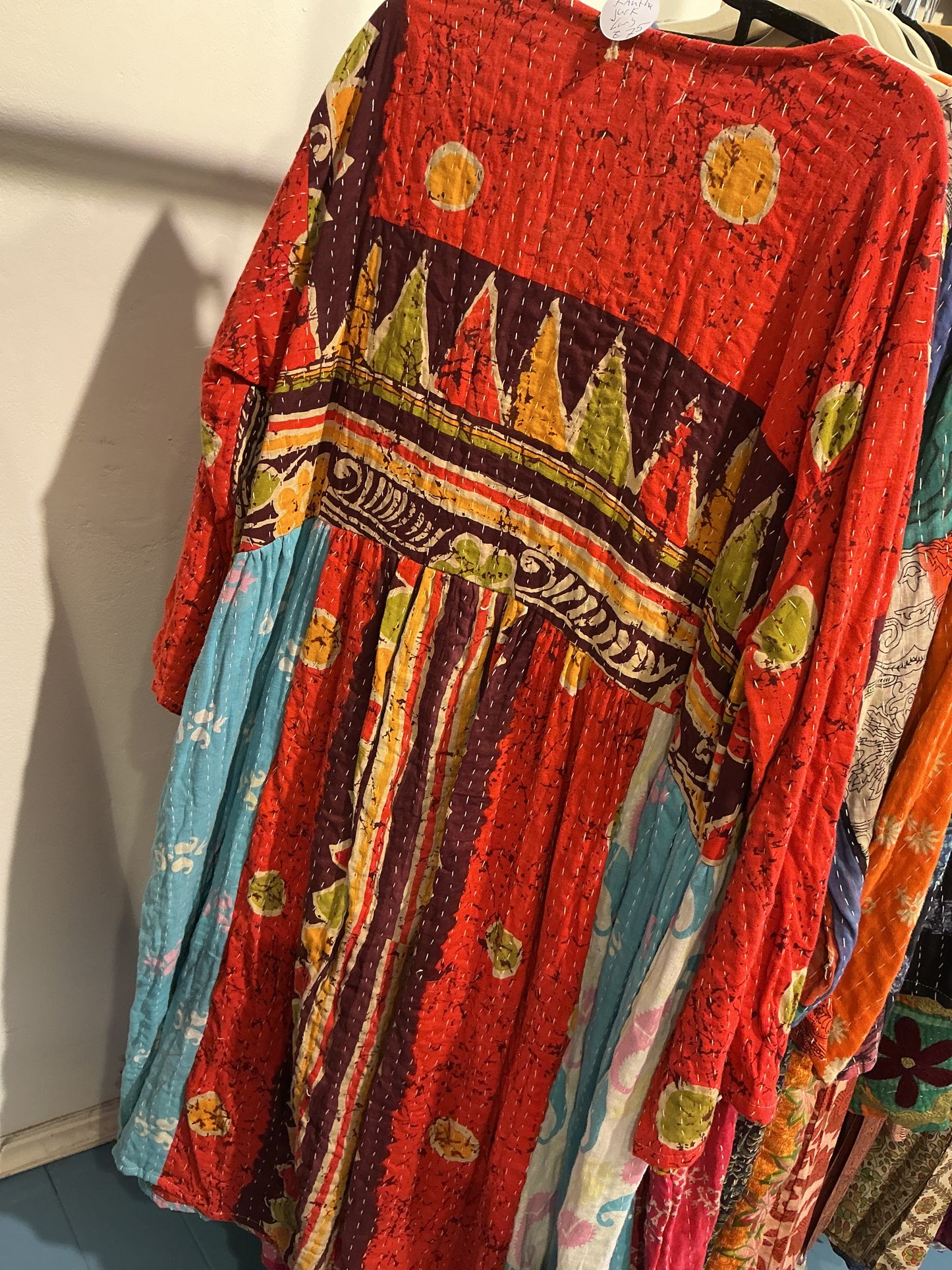 Kantha jurk lang- groot