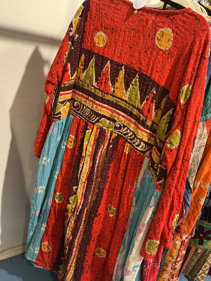 Kantha jurk lang- groot