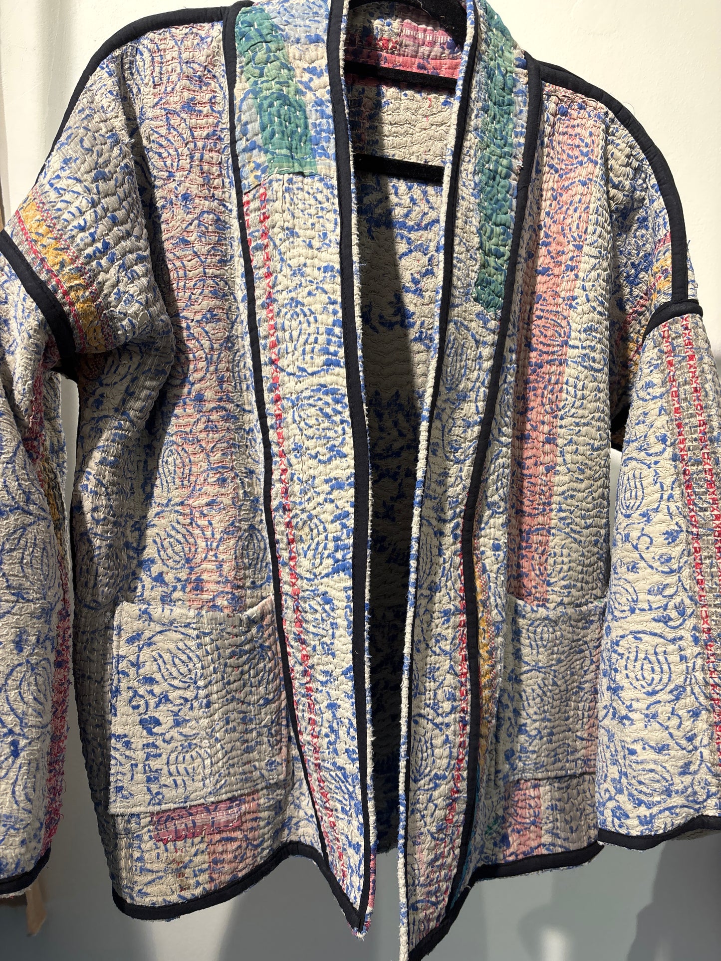 Kantha Blockprint jas-2 kanten