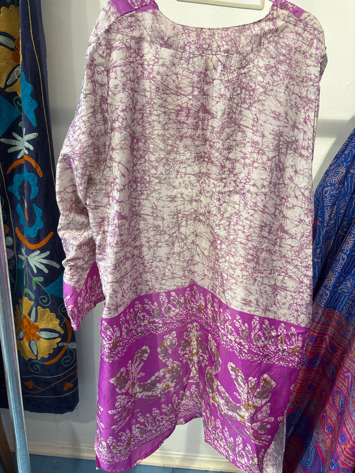 Zijden kimono halflang