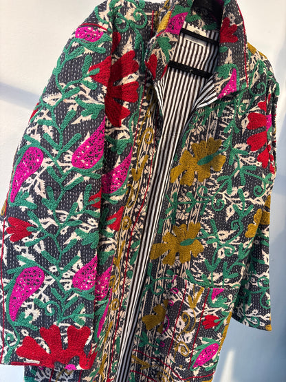 Lange katoenen Kantha